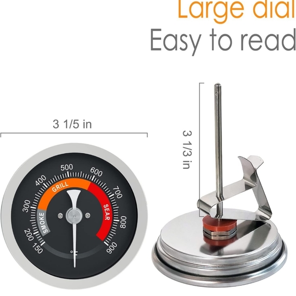 Grill smoker temperature gauge (47A) - Picture 4 of 11